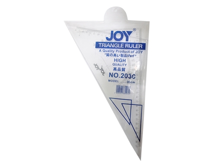 Joy Triangle Ruler 2030 Clear 30cm 2s