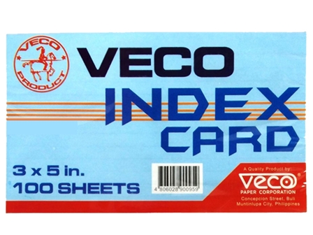 Veco Index Card 3x5