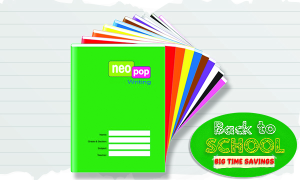 VECO NEOPOP WRITING NOTEBOOK 80 LEAVES 10S